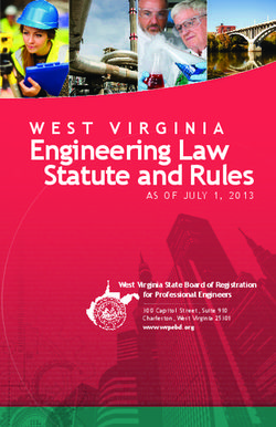 Engineering Law Statute and Rules - WEST VIRGINIA AS OF JULY 1, 2013