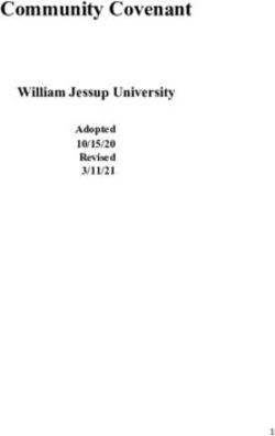 Community Covenant William Jessup University - Adopted 10/15/20 Revised 3/11/21
