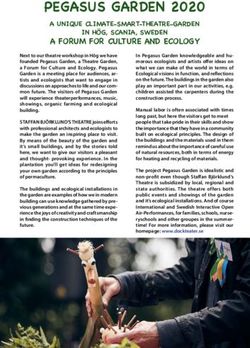 PEGASUS GARDEN 2020 A FORUM FOR CULTURE AND ECOLOGY A UNIQUE CLIMATE-SMART-THEATRE-GARDEN - STAFFAN BJÖRKLUNDS TEATER