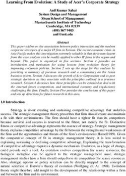 Learning From Evolution: A Study of Acer's Corporate Strategy