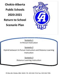 Chokio-Alberta Public Schools 2020-2021 Return to School Scenario Plan