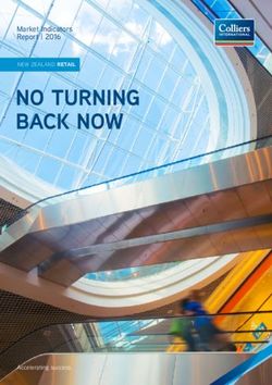 NO TURNING BACK NOW Market Indicators Report | 2016 - NEW ZEALAND RETAIL - Colliers International