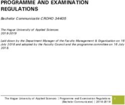 PROGRAMME AND EXAMINATION REGULATIONS - De Haagse Hogeschool