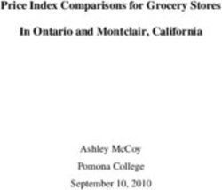 PRICE INDEX COMPARISONS FOR GROCERY STORES IN ONTARIO AND MONTCLAIR, CALIFORNIA - ASHLEY MCCOY POMONA COLLEGE SEPTEMBER 10, 2010