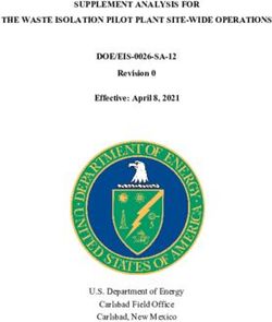 SUPPLEMENT ANALYSIS FOR THE WASTE ISOLATION PILOT PLANT SITE-WIDE OPERATIONS DOE/EIS-0026-SA-12 - Revision 0 Effective: April 8, 2021 - U.S ...
