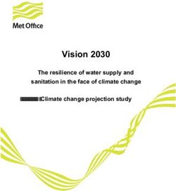 Vision 2030 The resilience of water supply and sanitation in the face of climate change Climate change projection study - World Health Organization
