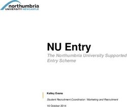 NU Entry The Northumbria University Supported Entry Scheme - Kelley Evans