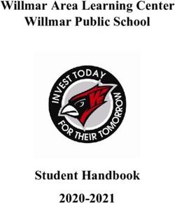 Willmar Area Learning Center Willmar Public School - Student Handbook 2020-2021