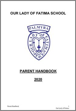 OUR LADY OF FATIMA SCHOOL - PARENT HANDBOOK 2020 Parent Handbook