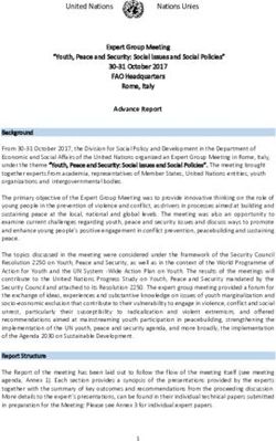 Advance Report - the United ...