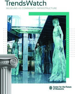 TrendsWatch MUSEUMS AS COMMUNITY INFRASTRUCTURE - American Alliance of Museums