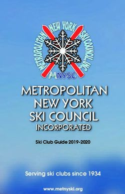 Serving ski clubs since 1934 - Ski Club Guide 2019-2020 - Metropolitan New York Ski Council