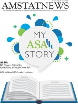 AMSTATNEWS - ALSO: NC Chapter Offers Tips for Holding a Virtual Career Fair IMSI: A New NSF-Funded Institute - American Statistical Association