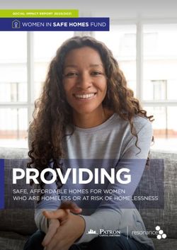 PROVIDING - WOMEN IN SAFE HOMES FUND - SAFE, AFFORDABLE HOMES FOR WOMEN WHO ARE HOMELESS OR AT RISK OF HOMELESSNESS