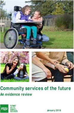 Community services of the future - An evidence review January 2018