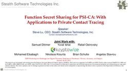 Function Secret Sharing for PSI-CA: With Applications to Private Contact Tracing - NIST