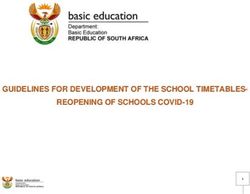 GUIDELINES FOR DEVELOPMENT OF THE SCHOOL TIMETABLES-REOPENING OF SCHOOLS COVID-19 - Section27