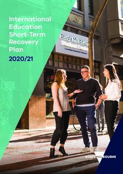 International Education Short-Term Recovery Plan 2020/21
