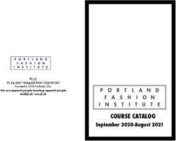 COURSE CATALOG September 2020-August 2021 - PFI, LLC P.O. Box 18147 Portland OR 97218 (503) 927-5457 - Portland Fashion Institute