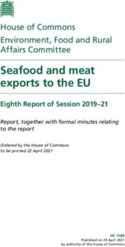Seafood and meat exports to the EU - House of Commons Environment, Food and Rural Affairs Committee - UK ...
