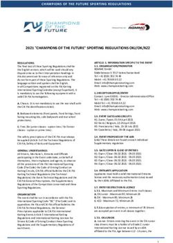 2021 "CHAMPIONS OF THE FUTURE" SPORTING REGULATIONS OKJ/OK/KZ2