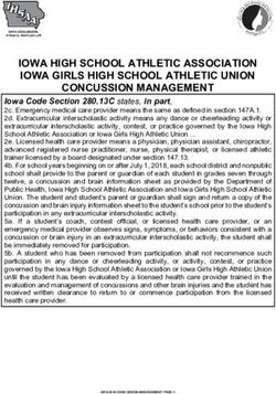 IOWA HIGH SCHOOL ATHLETIC ASSOCIATION IOWA GIRLS HIGH SCHOOL ATHLETIC UNION CONCUSSION MANAGEMENT - The Iowa High School Athletic Association