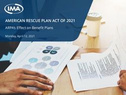 AMERICAN RESCUE PLAN ACT OF 2021 - ARPA's Effect On Benefit Plans ...