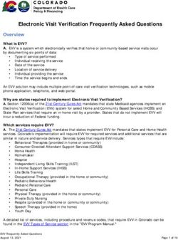 Electronic Visit Verification Frequently Asked Questions