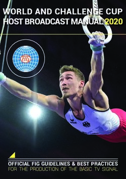 WORLD AND CHALLENGE CUP HOST BROADCAST MANUAL 2020 - OFFICIAL FIG GUIDELINES & BEST PRACTICES