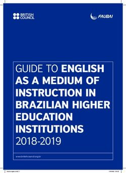 GUIDE TO ENGLISH AS A MEDIUM OF INSTRUCTION IN BRAZILIAN HIGHER EDUCATION INSTITUTIONS 2018-2019 - FAUBAI