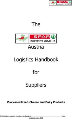 The Austria Logistics Handbook for Suppliers - Processed Meat, Cheese and Dairy Products - GS1 Austria
