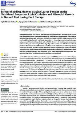 Effects of adding Moringa oleifera Leaves Powder on the Nutritional Properties, Lipid Oxidation and Microbial Growth in Ground Beef during Cold ...