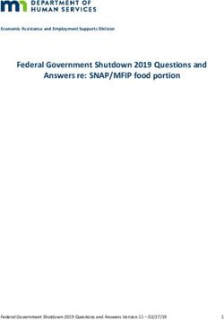 Federal Government Shutdown 2019 Questions and Answers re: SNAP/MFIP food portion - Economic Assistance and Employment Supports Division