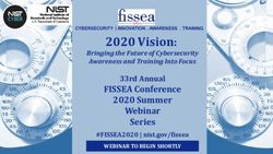 2020 Vision: FISSEA Conference 2020 Summer Webinar Series - 33rd Annual - NIST CSRC