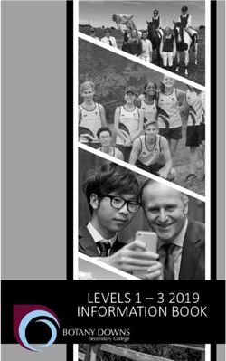 LEVELS 1 - 3 2019 INFORMATION BOOK - BOTANY DOWNS Secondary College