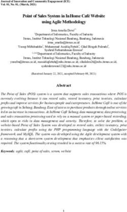 POINT OF SALES SYSTEM IN INHOME CAFÉ WEBSITE USING AGILE METHODOLOGY