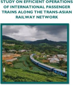 STUDY ON EFFICIENT OPERATIONS OF INTERNATIONAL PASSENGER TRAINS ALONG THE TRANS-ASIAN RAILWAY NETWORK