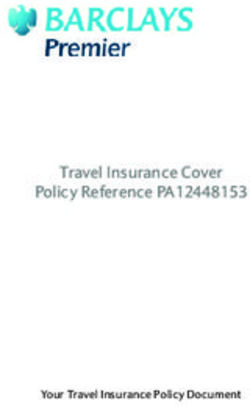 Travel Insurance Cover Policy Reference PA12448153 - Your Travel Insurance Policy Document