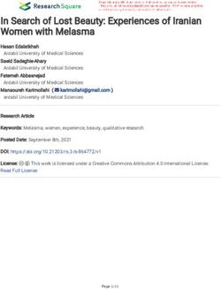 In Search of Lost Beauty: Experiences of Iranian Women with Melasma - Research ...