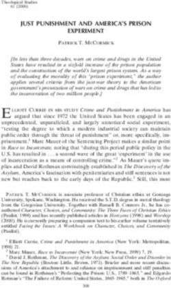JUST PUNISHMENT AND AMERICA'S PRISON EXPERIMENT