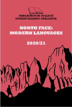 NORTH FACE: MODERN LANGUAGES 2020/21