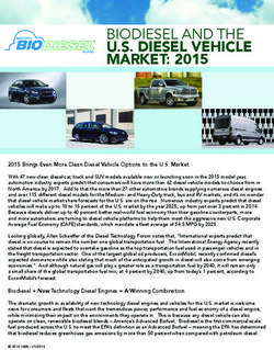 U.S. DIESEL VEHICLE MARKET: 2015