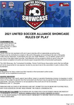 2021 UNITED SOCCER ALLIANCE SHOWCASE RULES OF PLAY