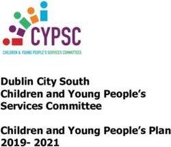 Dublin City South Children and Young People's Services Committee Children and Young People's Plan 2019- 2021