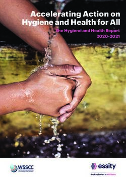 Accelerating Action on Hygiene and Health for All - The Hygiene and Health Report 2020-2021 - The ...