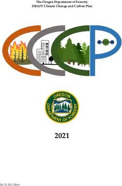 2021 The Oregon Department of Forestry DRAFT Climate Change and Carbon Plan - Oregon.gov