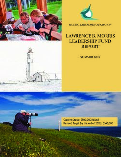 LAWRENCE B. MORRIS LEADERSHIP FUND REPORT - SUMMER 2018 - Current Status: $300,000 Raised Revised Target (by the end of 2019): $500,000 ...
