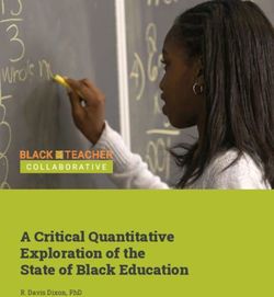 A CRITICAL QUANTITATIVE EXPLORATION OF THE STATE OF BLACK EDUCATION - R. DAVIS DIXON, PHD