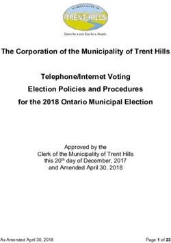 The Corporation of the Municipality of Trent Hills Telephone/Internet Voting Election Policies and Procedures for the 2018 Ontario Municipal Election