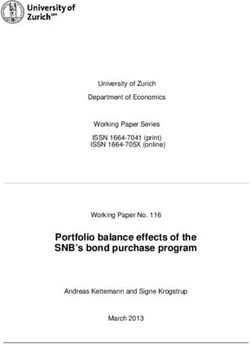 Portfolio balance effects of the SNB's bond purchase program - University of Zurich Department of Economics Working Paper Series ISSN 1664-7041 ...